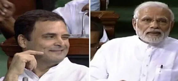 महाराष्ट्र में कांग्रेस ने राहुल-मोदी के गले मिलने वाली तस्वीरों को बनाया चुनावी पोस्टर, लिखा 'नफरत से नहीं प्यार से जीतेंगे'