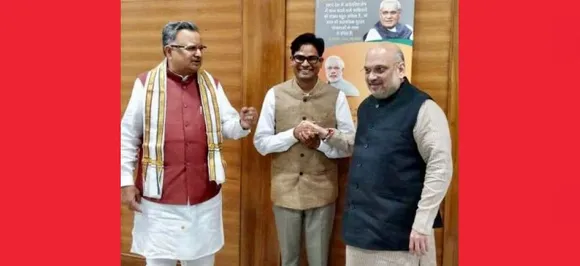 अमित शाह और रमन सिंह की मौजूदगी में बीजेपी में शामिल हुए रायपुर के पूर्व कलेक्टर ओपी चौधरी