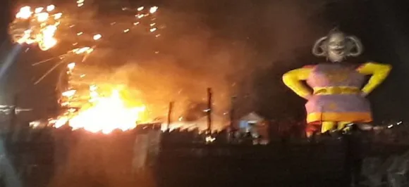 मध्‍य प्रदेश के श्‍योपुर में पंडाल में लगी आग और छत्‍तीसगढ़ में अपने आप जल गया रावण का पुतला