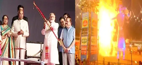 Ravan Dahan 2018: देशभर में धूमधाम से मनाया गया दशहरा का पर्व, पीएम नरेंद्र मोदी ने किया रावण का पुतला दहन