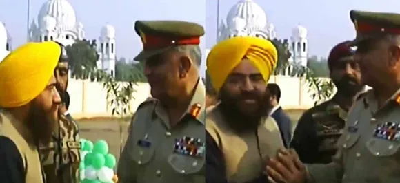 करतारपुर कॉरिडोर: पाकिस्तान का दोहरा चेहरा आया सामने, जनरल कमर बाजवा के साथ नज़र आया खालिस्तानी समर्थक