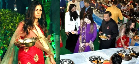 'अन्न सेवा' से शुरू हुई ईशा अंबानी और आनंद पीरामल की शादी की रस्में, देखें ये खास VIDEO