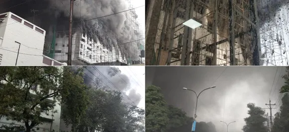 नागपुर: निर्माणाधीन अस्पताल में लगी भीषण आग, 7 घायल, मौके पर 10 दमकल की गाड़ियां