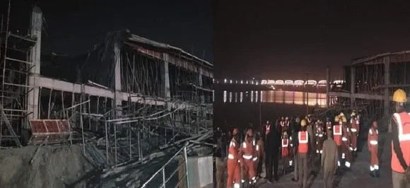 प्रयागराज: कुंभ मेला में बड़ा हादसा,  हेलिपोर्ट बिल्डिंग का एक हिस्सा गिरा