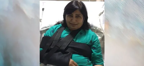चिकित्सा शिक्षा, संस्कृति एवं आयुष मंत्री डॉ. विजयलक्ष्मी साधौ के हाथ में फ्रैक्‍चर