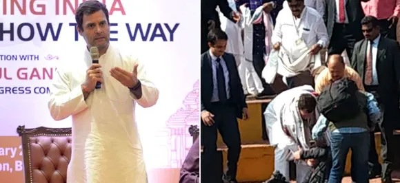 Watch Video : जब सीढ़ियों से गिरे फोटोग्राफर को उठाने के लिए दौड़ पड़े राहुल गांधी