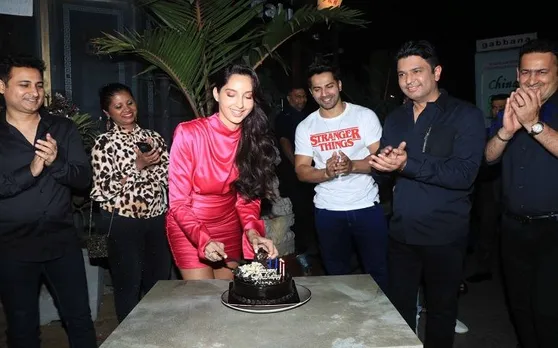 नोरा फतेही ने भूषण कुमार और अन्य सेलेब्स संग ऐसे मनाया अपना बर्थडे, देखें Pics
