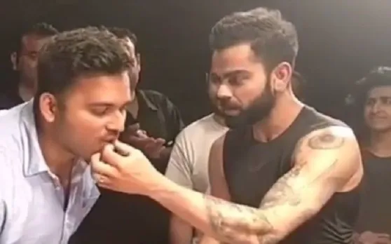 विराट कोहली ने अपने सिक्योरिटी गार्ड का मनाया बर्थडे, सोशल मीडिया पर Video Viral