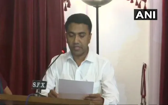 गोवा के नए मुख्यमंत्री ने कार्यभार संभाला, शक्ति परीक्षण बुधवार को