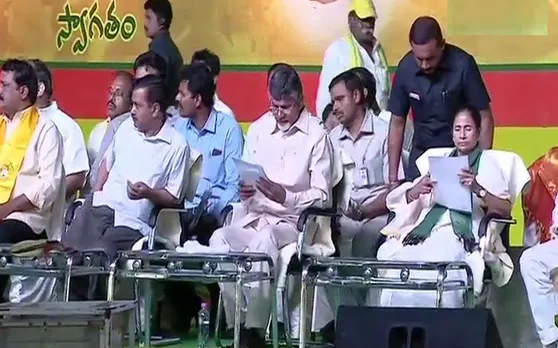 विशाखापत्तनम में ममता, केजरी और नायडू बोले, मोदी को गुजरात भेजने के लिए तैयार हैं