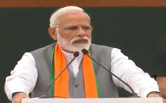 Loksabha Election 2019 : संकल्प पत्र जारी कर बोले PM मोदी- गांव, गरीब और किसान हमारे केंद्र में