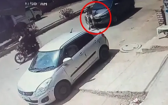 सत्ता के नशे में चूर बीजेपी नेता ने होमगार्ड को मारा थप्पड़, कार की बोनट पर घुमाया