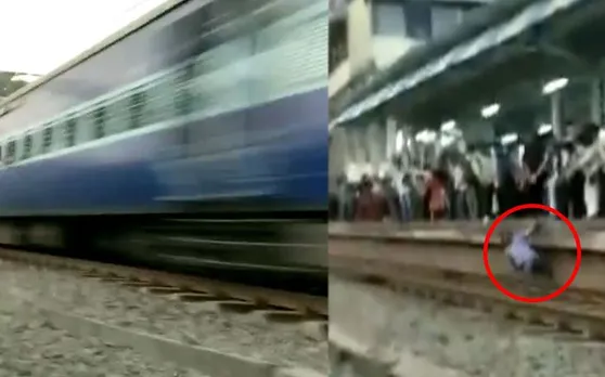 पटरी पार कर रहा था युवक, अचानक तेज रफ्तार में आ गई ट्रेन, फिर हुआ ये...देखें दिल को दहलाने वाला VIDEO