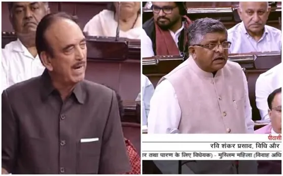 तीन तलाक बिल पर चर्चा के दौरान रविशंकर प्रसाद ने गुलाम नबी आजाद को कुछ इस अंदाज में दिया जवाब