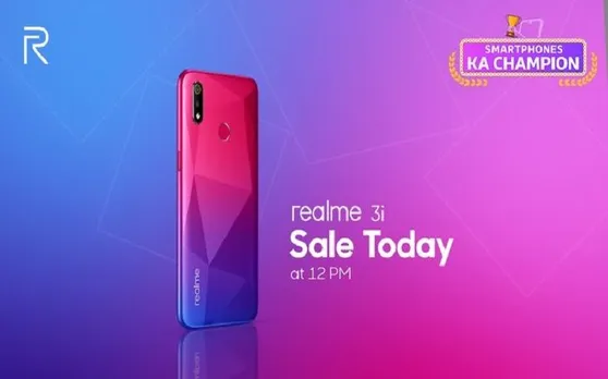 Realme3i स्मार्टफोन की सेल आज दोपहर 12 बजे से, 5,750 रुपये Cashback के साथ मिलेंगे ये Offers