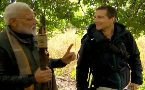 Video: जब  बेयर ग्रिल्स ने बाघ मारने के लिए PM Modi को दिया भाला तो मोदी बोले- मेरे संस्कार में ये नहीं