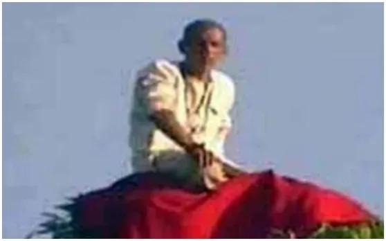 पेड़ के ऊपर बैठे 'बंदरिया बाबा' को देखने यूपी में उमड़ा जनसैलाब