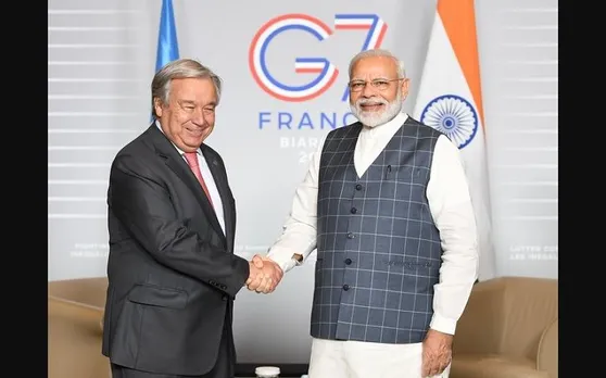 जम्मू-कश्मीर पर बड़े फैसले के बीच पीएम मोदी ने UN प्रमुख एंटोनियो गुटेरेस से मुलाकात की