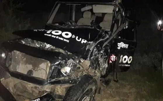 चित्रकूट में ट्रक ने UP पुलिस की गाड़ी को मारी टक्कर, सिपाही और होमगार्ड समेत 3 लोगों की मौत