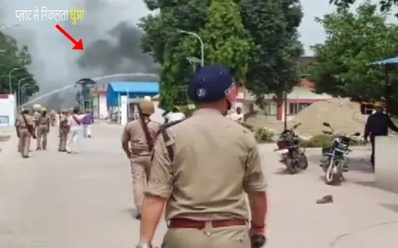 उन्नाव में हिंदुस्तान पेट्रोलियम प्लांट के टैंक में धमाका, 4 कर्मचारी झुलसे, 3 टैंकर जलकर खाक