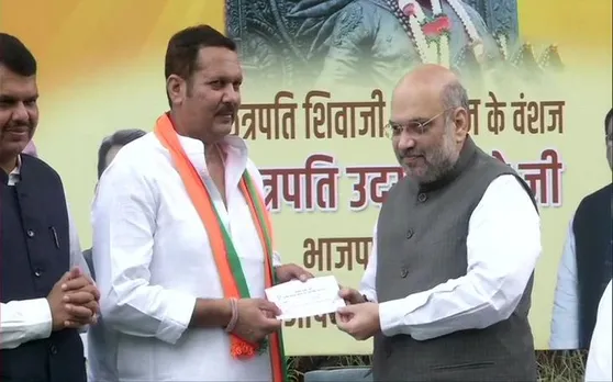 एनसीपी को बड़ा झटका, शिवाजी के वंशज उदयनराजे भोंसले बीजेपी में शामिल