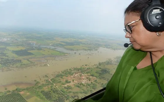 पूर्व मुख्यमंत्री वसुंधरा राजे ने राजस्थान के बाढ़ क्षेत्रों का किया दौरा, लोगों से कही ये बात