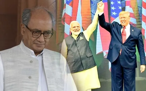 Howdy Modi पर दिग्विजय का निशाना, कहा 'मोदी और ट्रंप दोनों को पसंद है तमाशा'