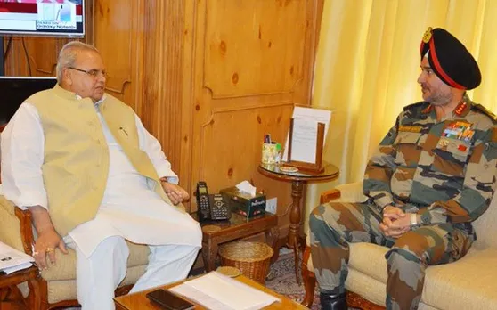 राज्यपाल सत्यपाल मलिक से मिले लेफ्टिनेंट जनरल रणबीर सिंह, दी ये अहम जानकारी