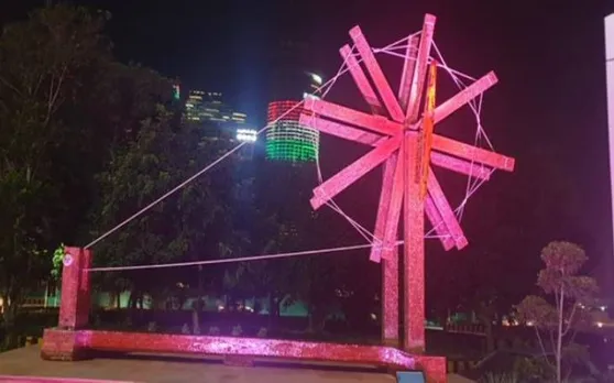 1650 किलो वेस्ट प्लास्टिक से बनाया दुनिया का सबसे ऊंचा चरखा