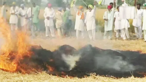 पराली नहीं जलाने वाले किसानों को सरपंच ने कराई हवाई सैर