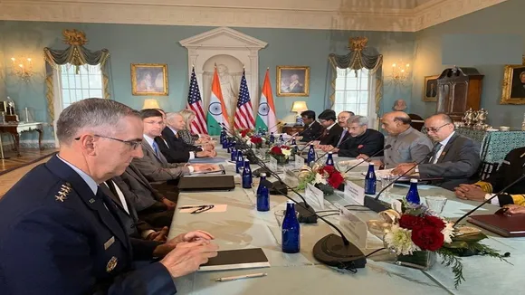 Indo-US 2+2 वार्ता: राजनाथ सिंह बोले- भारत-अमेरिका सामरिक, सैन्य क्षेत्रों में बड़े पैमाने पर कर रहे सहयोग