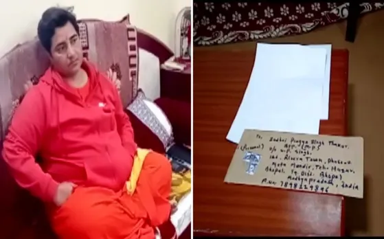 साध्वी प्रज्ञा को मिली संदिग्ध चिट्ठी, पीएम मोदी, अमित शाह और डोभाल की तस्वीर पर लगा क्रॉस