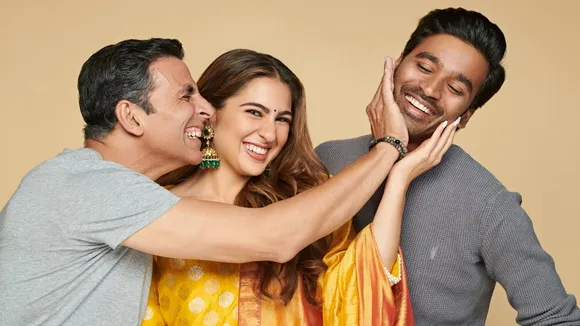 Atrangi Re: एक साथ नजर आए धनुष, अक्षय कुमार और सारा अली खान, 'अतरंगी रे' का लुक हुआ रिलीज
