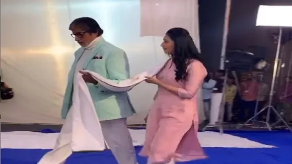 इस एक्ट्रेस को दुपट्टे से पकड़कर ले जाते दिखे अमिताभ बच्चन, Video हुआ वायरल