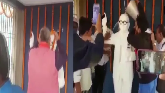 गिरिराज सिंह ने अंबेडकर की मूर्ति पर चढ़ाई माला, तो CPI और RJD के कार्यकर्ताओं ने किया प्रतिमा का शुद्धीकरण