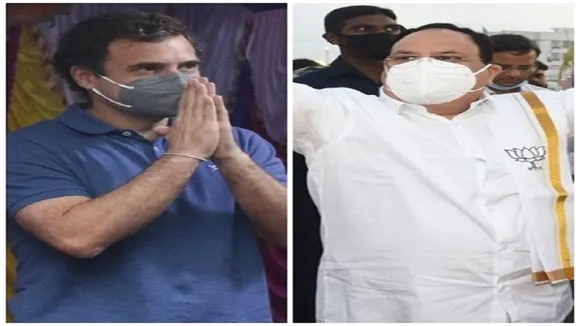 Rahul Gandhi on jp nadda