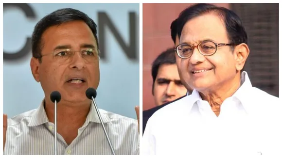 Surjewala with Chidambaram
