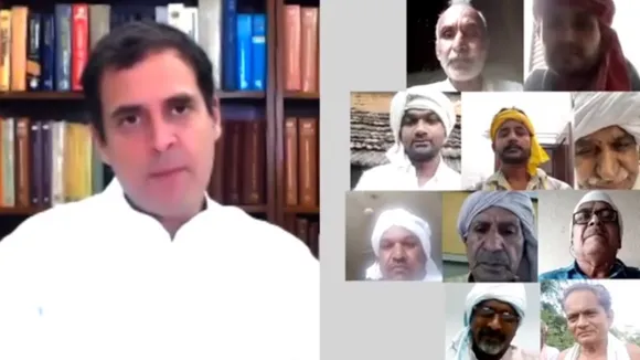 Rahul talks to farmers