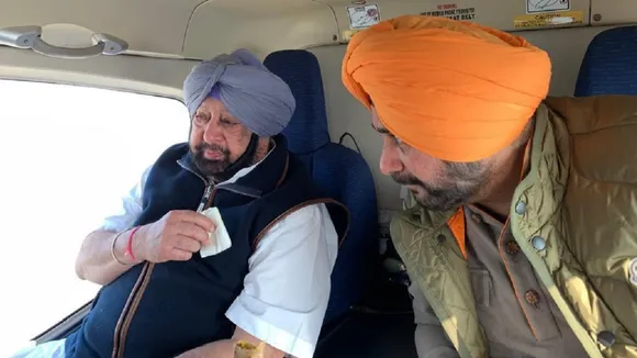 cm amrinder with sidhu social media