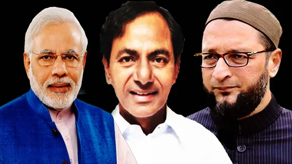 PM Modi Owaisi KCR
