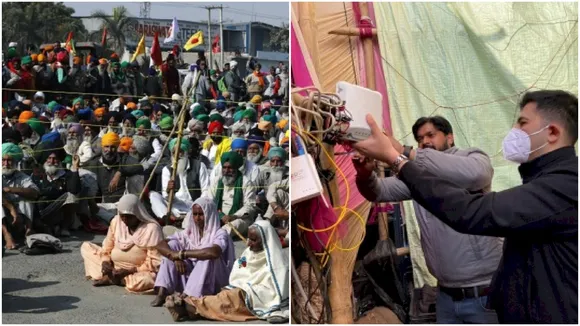 Aam Aadmi Party installed five hotspot Singhu border