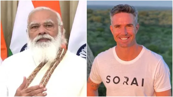 pm modi and kevin pietersen