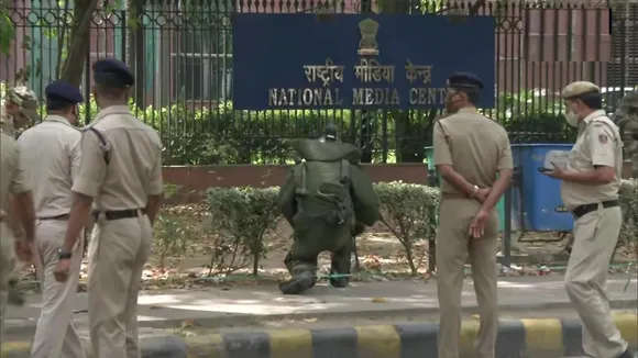 police delhiराष्ट्रीय मीडिया केंद्र के पास एक संदिग्ध सामान मिला