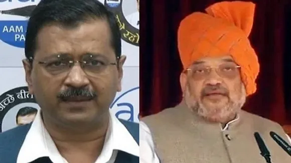 kejriwal with amit shah