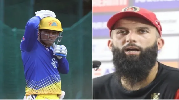 MAHEBDRA SINGH DHONI AND MOIN ALI
