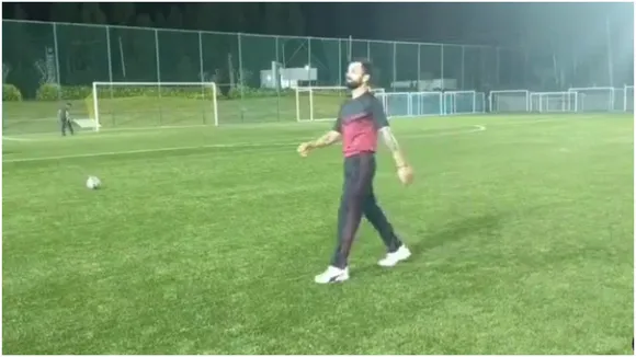 Virat Kohli displays free kick skills  coach not surprised