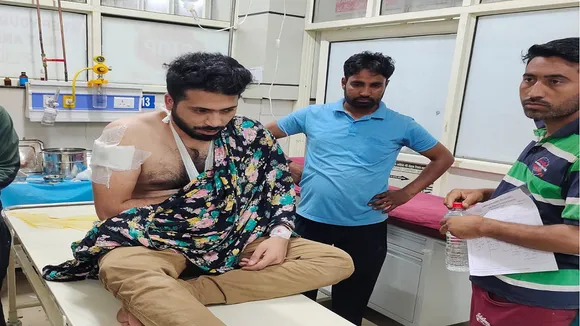 घायल बीजेपी कार्यकर्ता