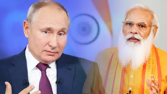 MODI AND PUTIN ON TROIKA