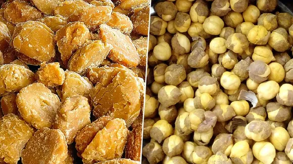 benefits of roasted chana and jaggery