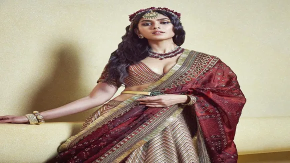 mrunal thakur bridal look in jj valaya outfit
